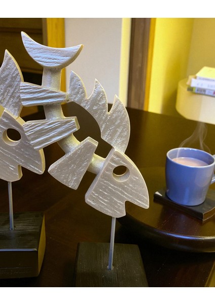 Ikili Balık Kılçığı Beyaz Dekor indirimleri