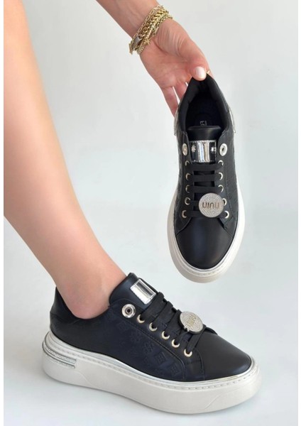 Jlar Siyah Cilt Bağcıklı Spor Ayakkabı fiyatları