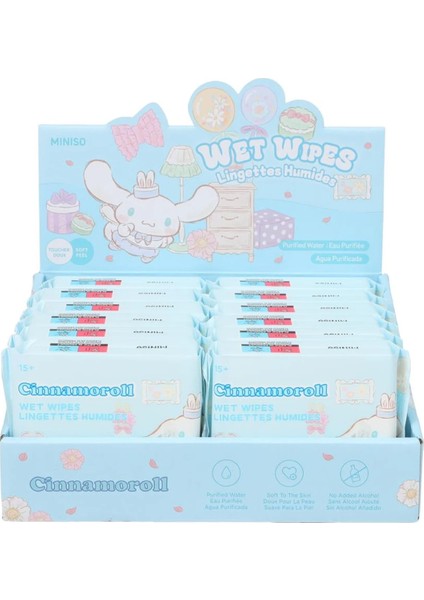 Sanrio Lisanslı Cinnamoroll Islak Mendil (20 Mendil) fiyatları