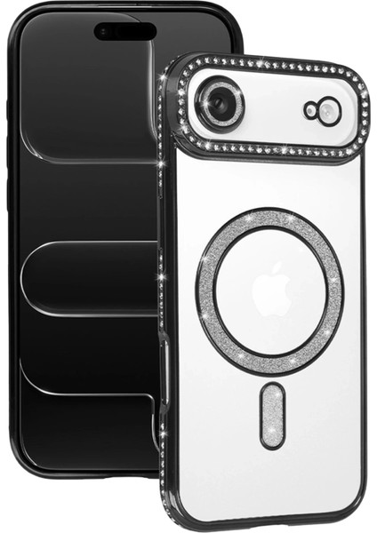 Mtxdpn Newface Apple Iphone 17 Air Joke Simli Magneticsafe Kılıf - Siyah