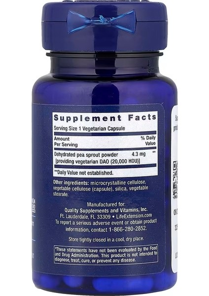Food Sensitivity Relief With Diamine Oxidase (Dao) 60 Vegetarian Capsules (4.3 Mg Per Capsule) fiyatları