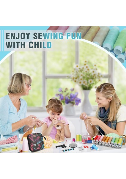 Dikiş Seti - Fermuarlı Seyahat- Yolculuk Için Taşınabilir Çeyiz Dikiş Kutusu indirimleri