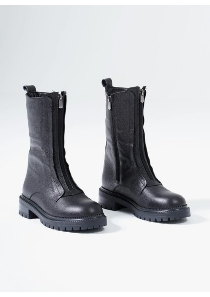 Laura 35&42 Numarahakiki Deri Kadin Uzun Bot Fermuarli Kaymaz Taban fırsatları