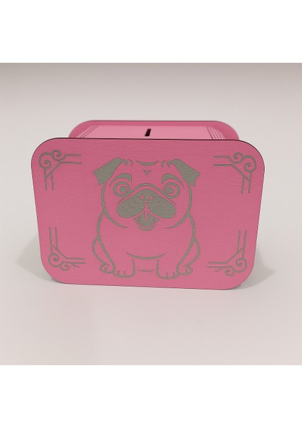 Köpek Kumbara - Ağaç Işleme -Ceviz Ağacı-Pembe fiyatları