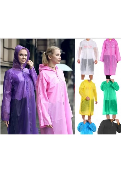 Kadın Erkek Yağmurluk Kapüşonlu Çıtçıtlı Eva Raincoat (5324) modelleri