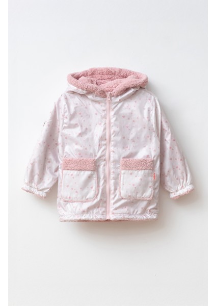 Çocuk Çift Taraflı Mont - Pudra