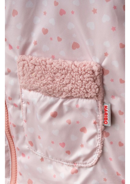 Çocuk Çift Taraflı Mont - Pudra modelleri