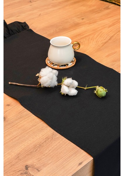 Lira | Siyah Naturel Keten Runner 40 x 110 fiyatları