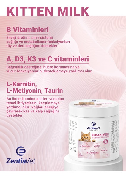 Kıtten Mılk 200 gr Kedi Süt Tozu Anne Sütü Destekli (Hamile ve Yavru Kediler Için) + Biberon modelleri