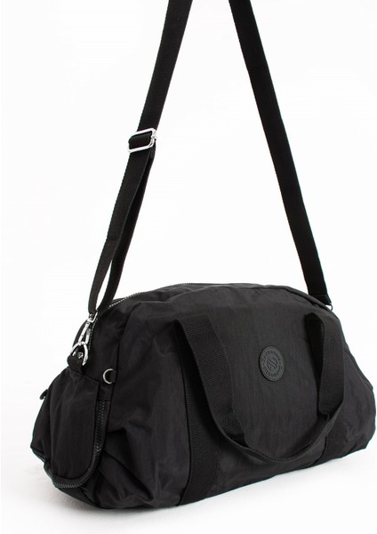 Sanmorris Büyük Boy Klinkır Kumaş Ayakkabı Koyma Cebi Bulunan Çapraz Askılı Spor ve Seyahat Çantası fırsatları