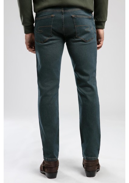 Jagger Normal Bel Dar Kesim Düz Paça Erkek Jean Pantolon Raves Stormy Blue fırsatları