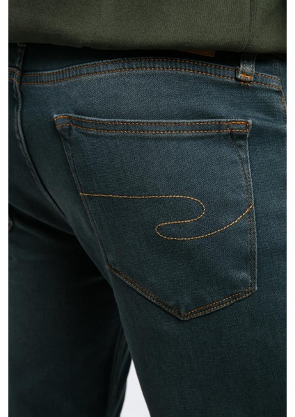 Jagger Normal Bel Dar Kesim Düz Paça Erkek Jean Pantolon Raves Stormy Blue