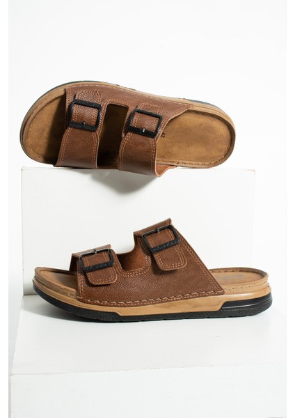 Erkek Ortopedik Dikişli Esnek Rahat Çift Monta Terlik