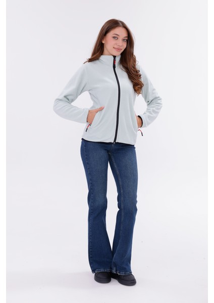 Kadın Slim Fit Tam Fermuarlı Polar Ceket fiyatları