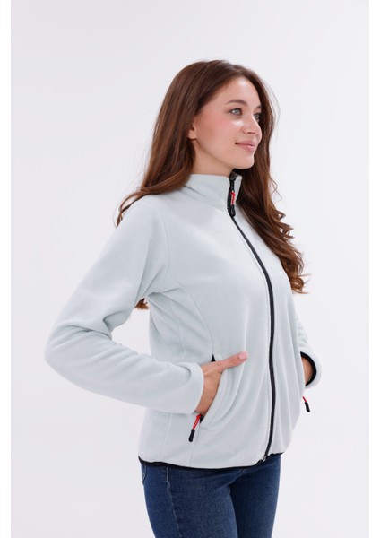 Kadın Slim Fit Tam Fermuarlı Polar Ceket modelleri