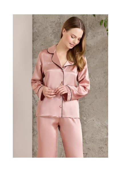 Saten Biyeli Pijama Takımı - 1200 fiyatları