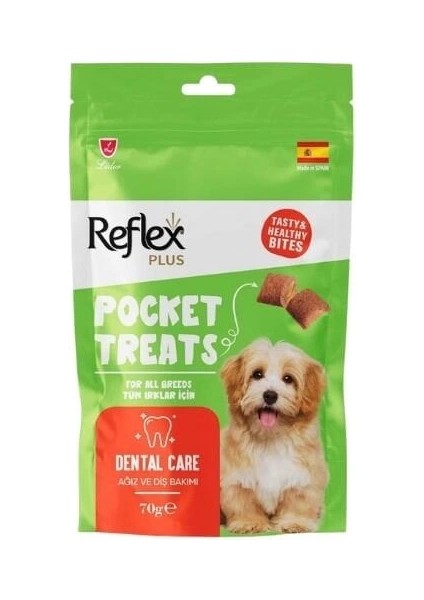 Reflex Plus Pocket Treats Ağız ve Diş Sağlığı Için Köpek Ödül Maması 70 gr 1 Adet