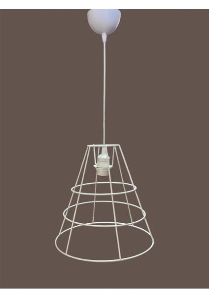 Huni Avize Teli , Iskeleti (Uzun Boy 30X30 Cm) Beyaz Statik Boyalı (Duy Takımı Dahil) modelleri