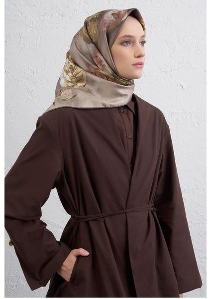 2025 Desenli Saf Ipek Twill Eşarp 9419-35 fırsatları