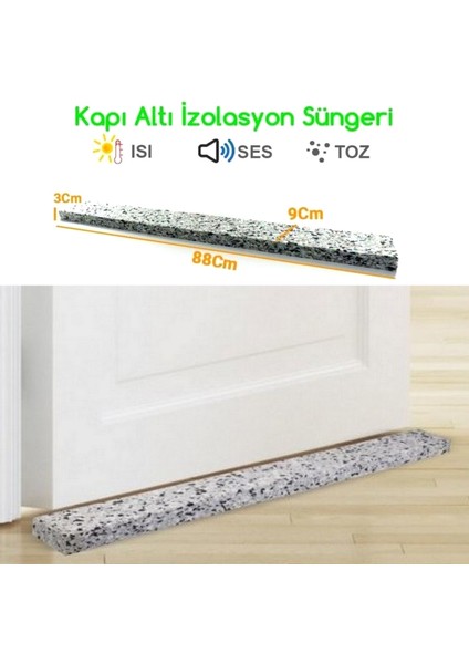 4 Adet Kapı Altı Rüzgar Önleyici Kapı Altı Izolasyon Süngeri Kapı Altı Eşik Süngeri Rüzgar Önleyici