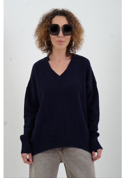 Lacivert Best V Yaka Kazak modelleri