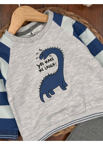Pamuklu Dinozor Desenli 2li Erkek Bebek Takım fiyatları
