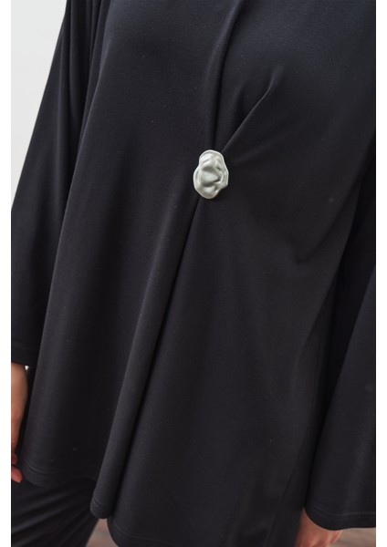 Düğüm Tasarımlı Pantolonlu Takım Siyah fırsatları