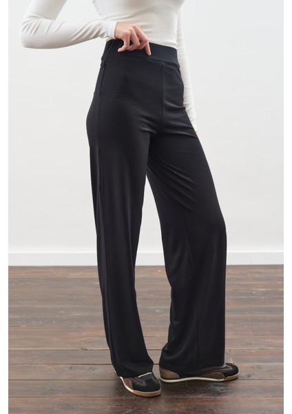 Düğüm Tasarımlı Pantolonlu Takım Siyah