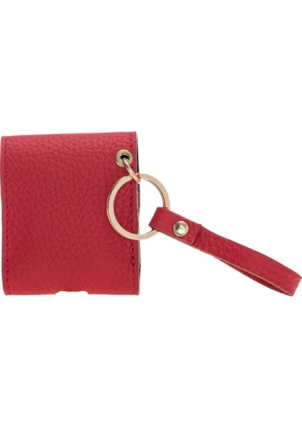 Apple Airpods 2.nesil Uyumlu Deri Kılıf Mai Snap Erc2 Kırmızı modelleri