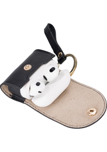 Apple Airpods 3.nesil Uyumlu Deri Kılıf Mai Snap Rst1 Siyah fırsatları