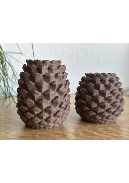 Pine Glow Mumluk | Kozalak Tasarım (Tekli, Mum Dahil, Doğal Görünümlü) modelleri