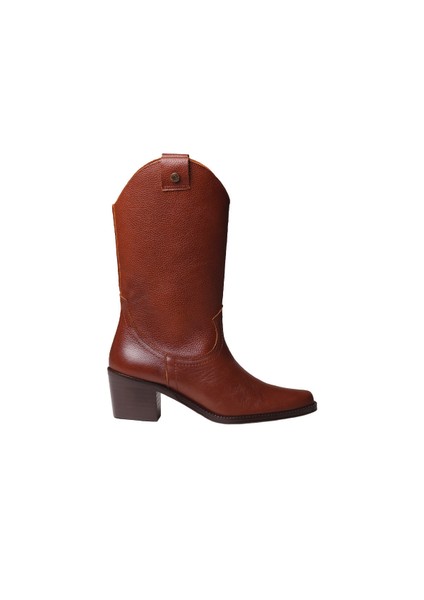 Kadın Bot Ubeda Toni Pons Leather Cowboy Ankle Boots Wıth Heel