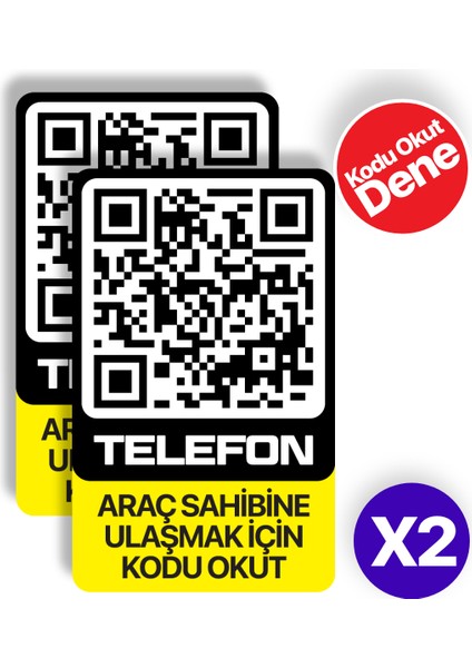 2'li Paket - Motosiklet Numaratörü - Numarasız Numaratör - Qr Kodlu Numaratör (Dikey Etiket) fırsatları