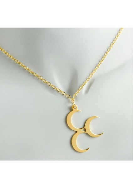 3 Hilal Uçlu Kolye