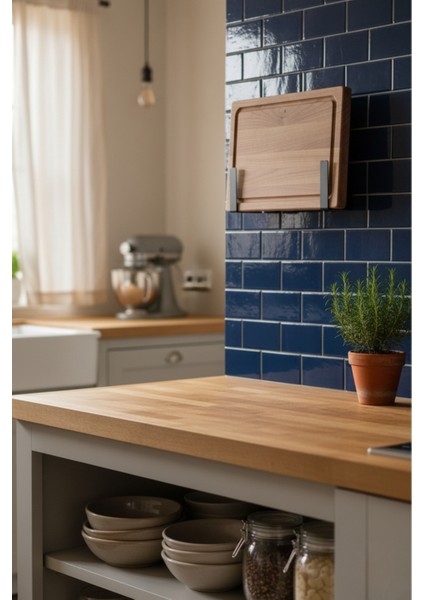 Metal Kesme Tahtası Tutacağı Mutfak Düzenleyici Kapaklık Tepsi Askılığı Duvar Rafı modelleri