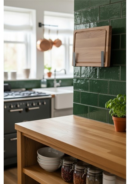 Metal Kesme Tahtası Tutacağı Mutfak Düzenleyici Kapaklık Tepsi Askılığı Duvar Rafı fırsatları