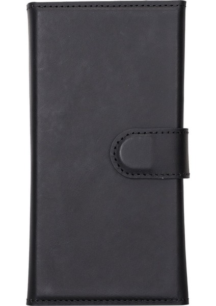 Apple iPhone 13 Pro Uyumlu Deri Cüzdanlı Kılıf Santa G1 Siyah modelleri