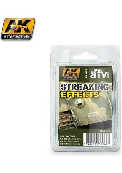 Ak 062 3X35 Ml. Çizgi Efekti, Enamel Model Boyası Seti