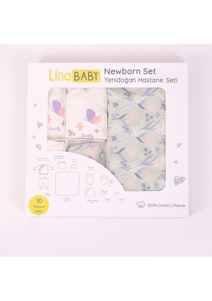 Yenidoğan Kız Çiçekli 10'lu Hastahane Çıkışı Kız Bebek