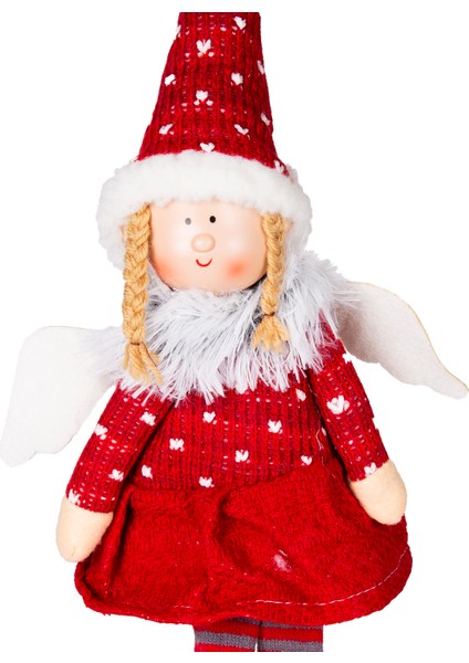 Yılbaşı Süsü, Oturan Peri Figürü, Kırmızı - 17X53 cm fiyatları