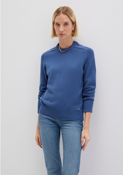 Ipek Karışımlı Bisiklet Yaka Mavi Kazak 1710726-70719 modelleri