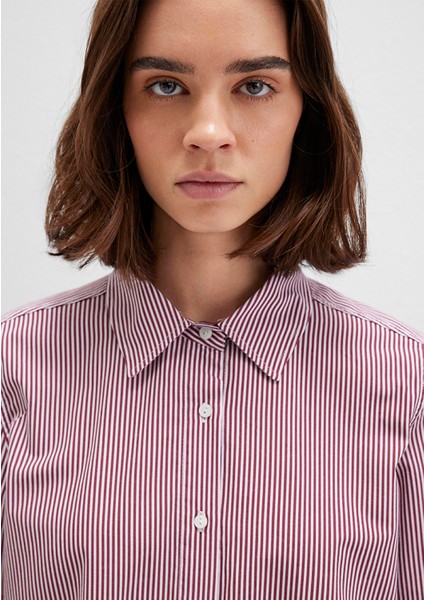 Çizgili Kırmızı Gömlek 1211199-90724