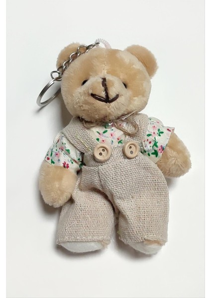 Elbiseli Sevimli Ayıcık Peluş Anahtarlık