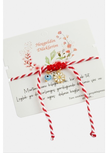 Papatya Marteniçka Makrome Ip Bileklik