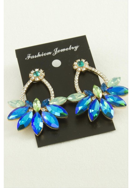 Çiçek Taşlı Zr Model Küpe