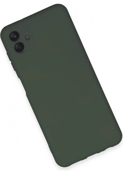 Samsung Galaxy A04E Kılıf Nano Içi Kadife Silikon - Koyu Yeşil (K95) modelleri