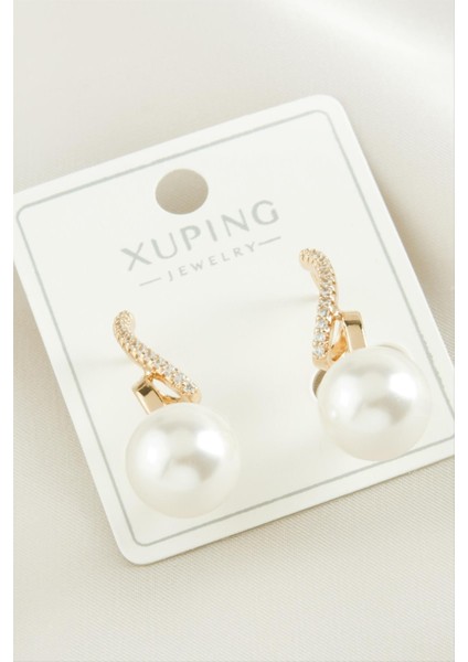 Xuping Inci Zirkon Taşlı Lüks Çelik Küpe