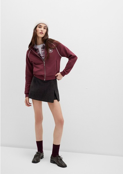 Kadife Kahverengi Şort Etek 1410234-90892 fiyatları