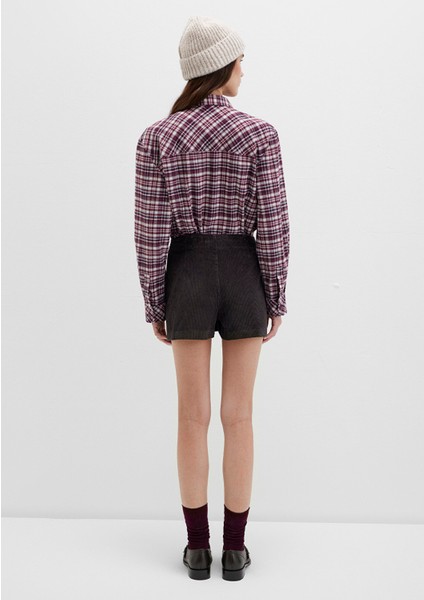 Kadife Kahverengi Şort Etek 1410234-90892 indirimleri