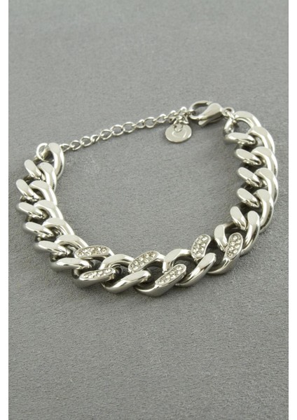 Düz Zincir Lüks Çelik Bileklik